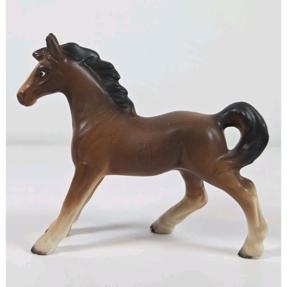 Vintage Ceramic Foal Bay Horse Figure‎  Made In Japan Matte Finish - Picture 1 of 10